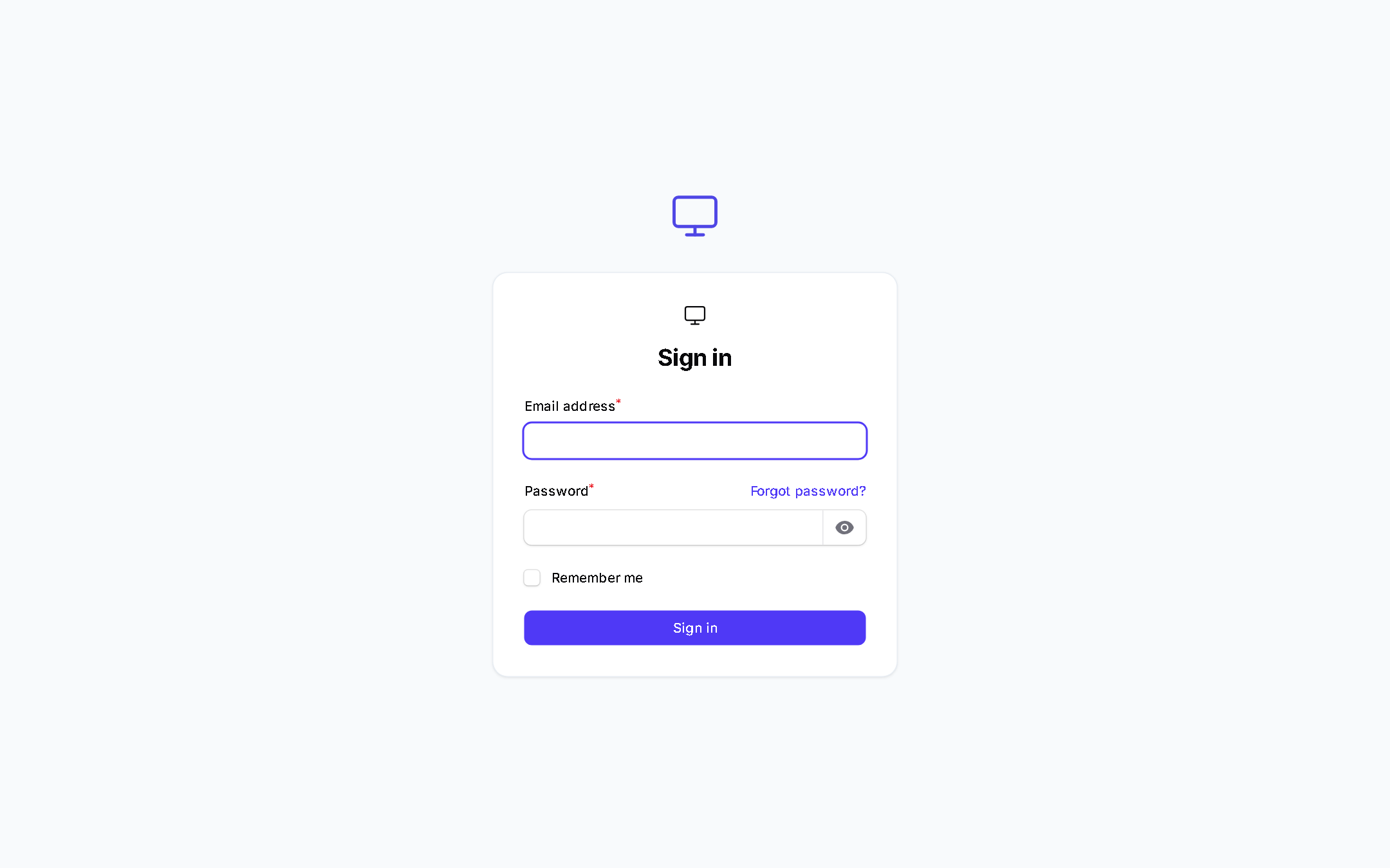 Halaman Login - BizOS