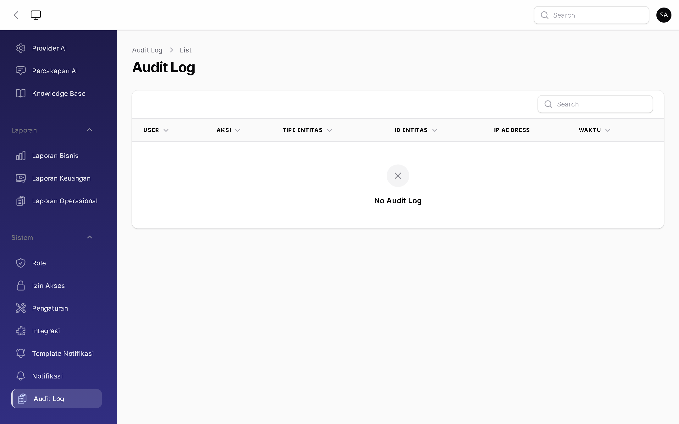 Audit Log - BizOS